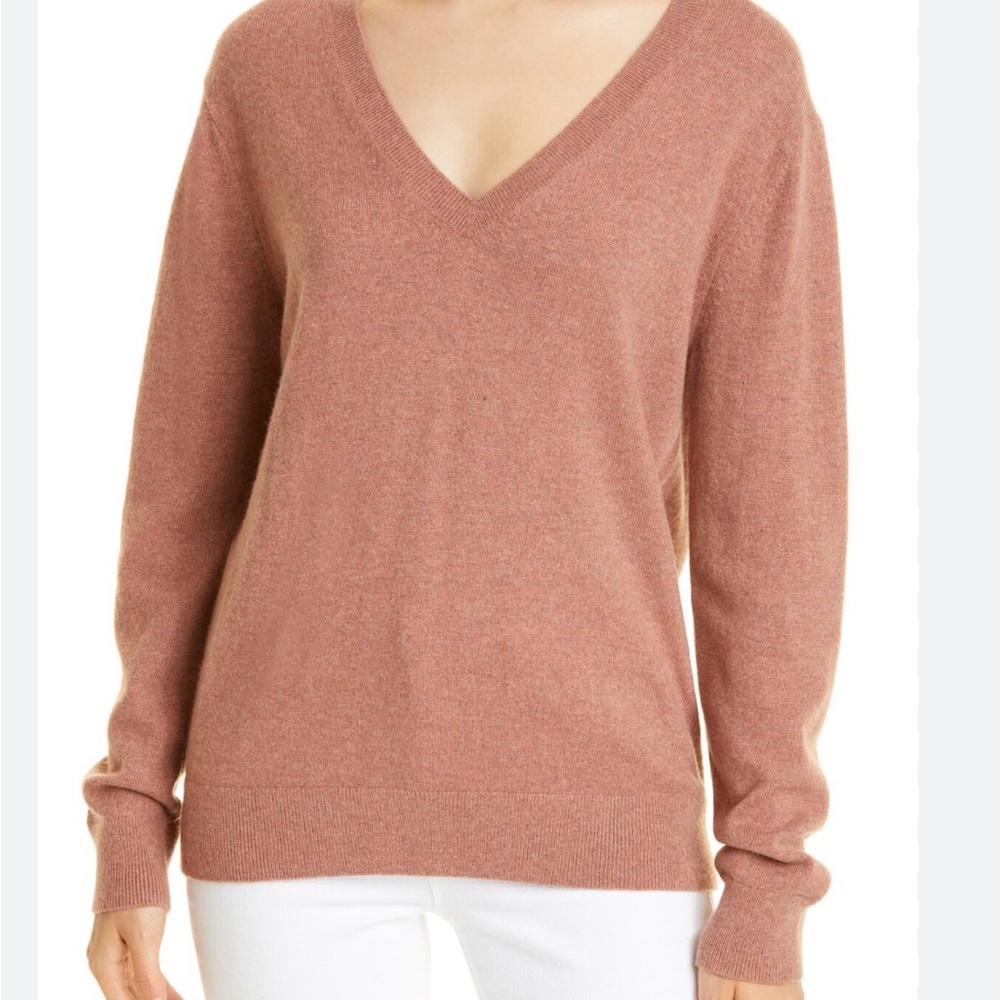 Vince, cashmere sweater, weekend, Vintage Heather Rose- size Small